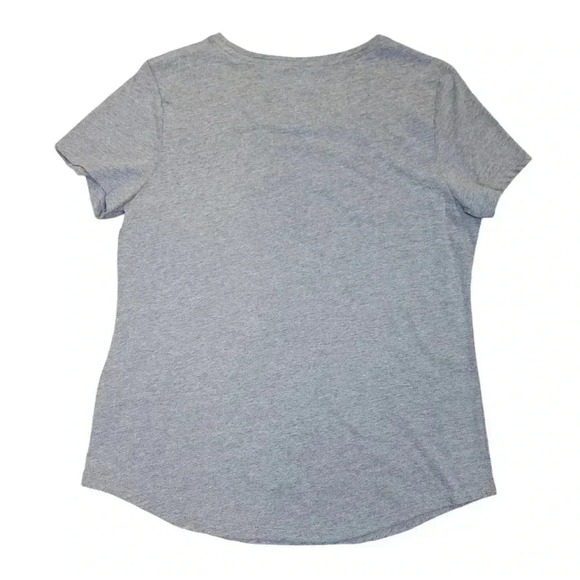 Sonoma Thankful Always Tee Size Medium Gray White Pumpkin - Picture 2 of 3